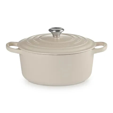Le Creuset Signature 3.3 Litre Round Cast Iron Casserole, 22cm (Brioche)