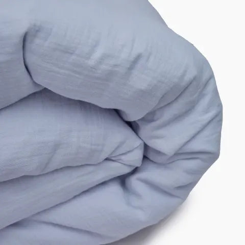 Thread Office Blue Muslin Cotton Duvet Cover Set