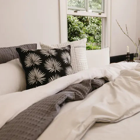 Thread Office Grey Chunky Waffle Duvet Cover Set