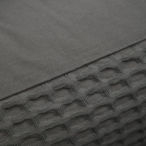 Thread Office Grey Chunky Waffle Duvet Cover Set