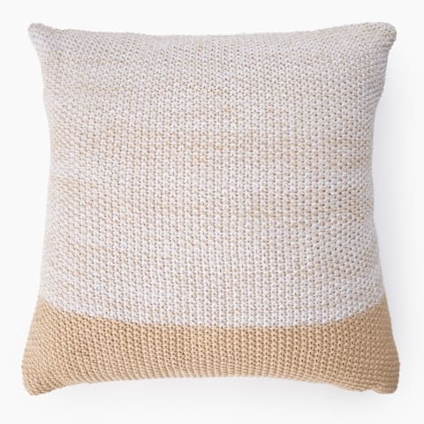 Thread Office Natural Knitted Cotton Mingle Scatter Cushion with Feather Blend Inner, 50cm x 50cm (Copy)